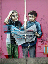 Germany / Deutschland - Berlin: graffiti on the Berlin Wall - photo by M.Bergsma